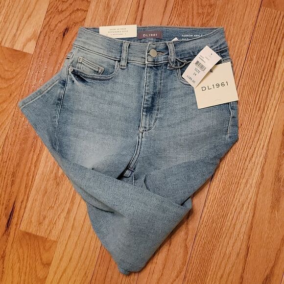 NWT DL1961 Farrow Instasculpt  High Waist Crop Sorrento Skinny Jeans Sz 24 $189 - Picture 8 of 10